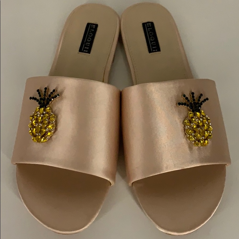 Eloquii Layla Satin Slip On Sandals